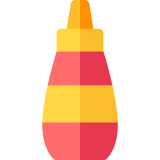 bottiglia di salsa Basic Rounded Flat icona