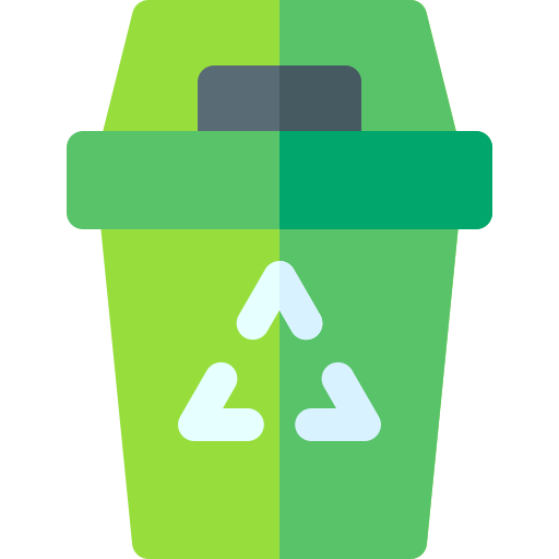 kosz do recyklingu Basic Rounded Flat ikona