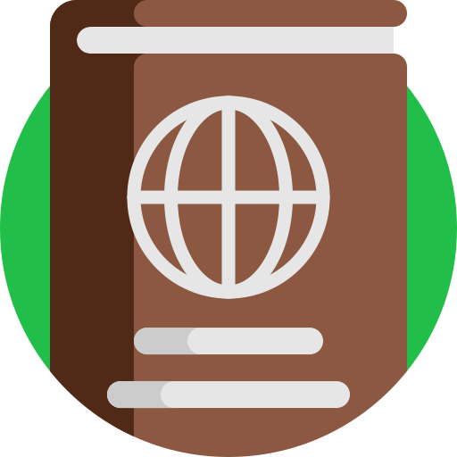 pasaporte Detailed Flat Circular Flat icono
