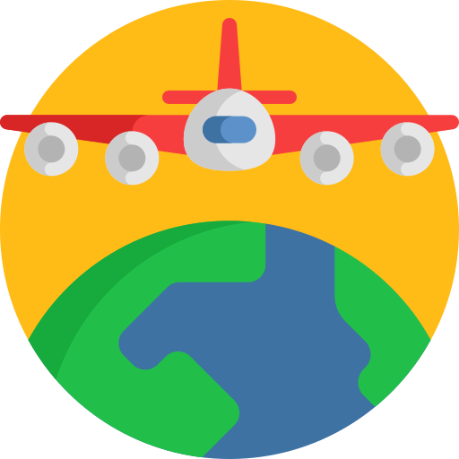 vuelo Detailed Flat Circular Flat icono