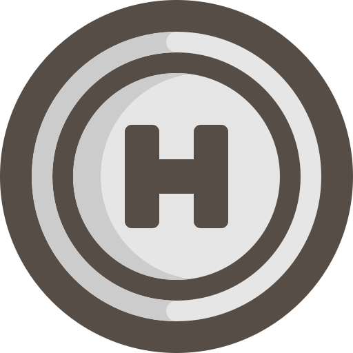 Heliport Detailed Flat Circular Flat icon
