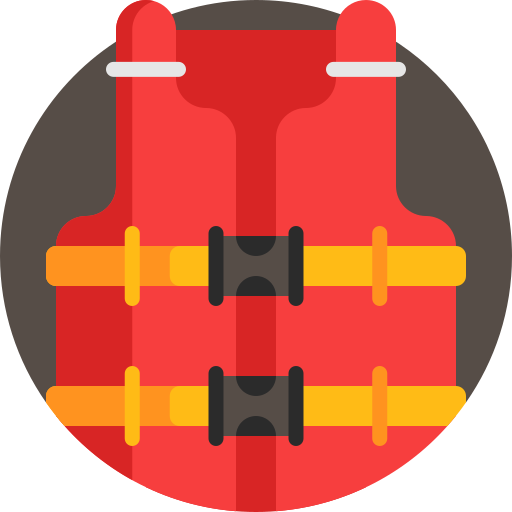 Life jacket Detailed Flat Circular Flat icon