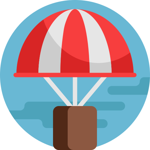parachute Detailed Flat Circular Flat icoon