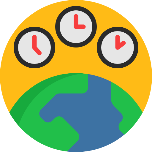tijdzone Detailed Flat Circular Flat icoon
