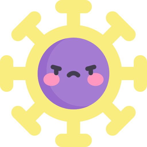 Virus Kawaii Flat icon