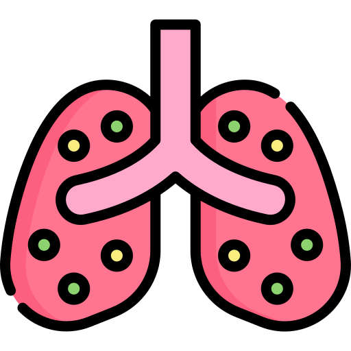pneumonia Kawaii Lineal color Ícone