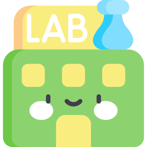 laboratorium Kawaii Flat icoon