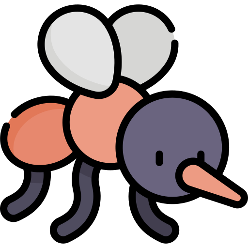 Mosquito Kawaii Lineal color icon