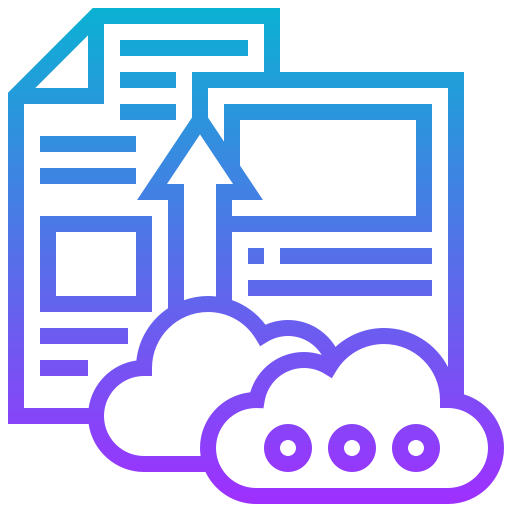Cloud upload Meticulous Gradient icon