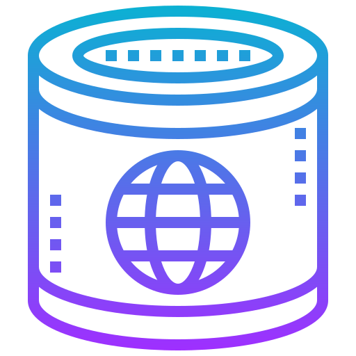 archiviazione database Meticulous Gradient icona