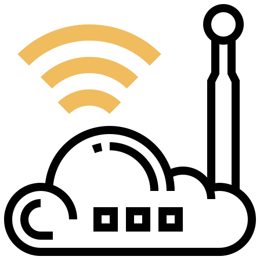 Wireless connection Meticulous Yellow shadow icon