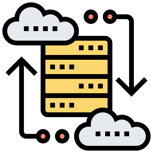 Cloud database Meticulous Lineal Color icon