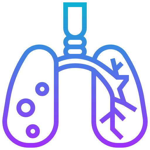 pulmón Meticulous Gradient icono