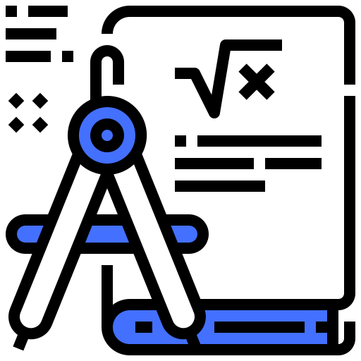 wiskunde Inipagistudio Blue icoon