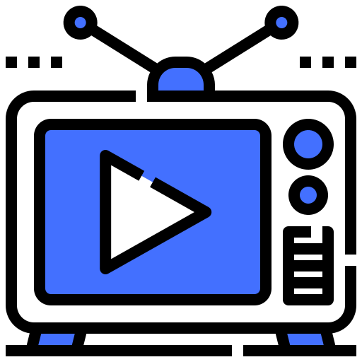 pantalla de televisión Inipagistudio Blue icono