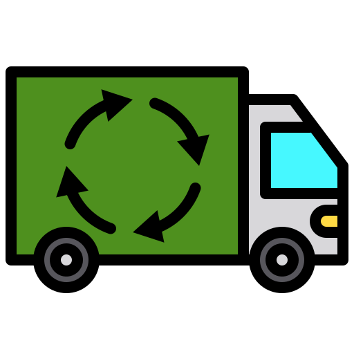 camion di riciclaggio xnimrodx Lineal Color icona