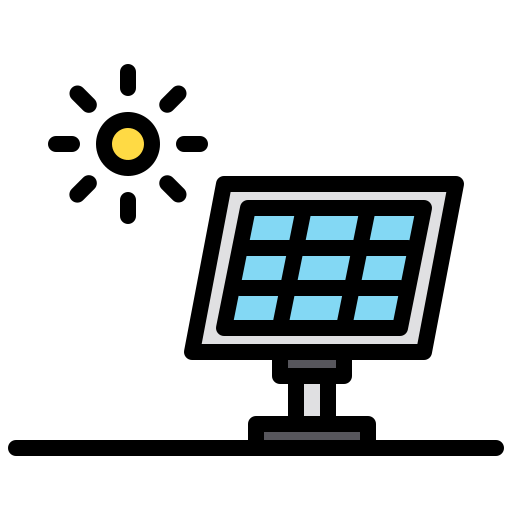 célula solar xnimrodx Lineal Color icono