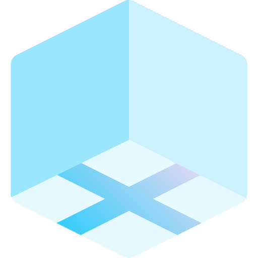 3d cube Fatima Blue icon