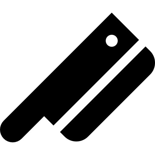 cuchilla de carnicero Basic Straight Filled icono