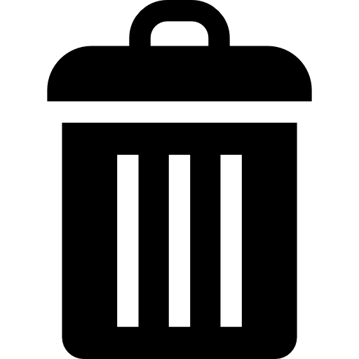 basura Basic Straight Filled icono