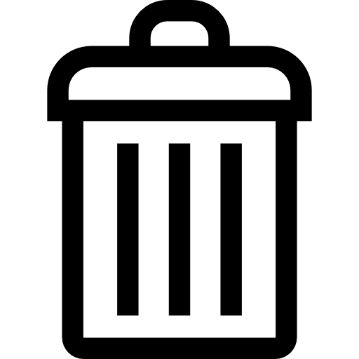 spazzatura Basic Straight Lineal icona