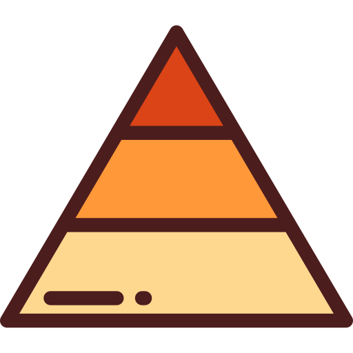 piramide Detailed Rounded Lineal color icona