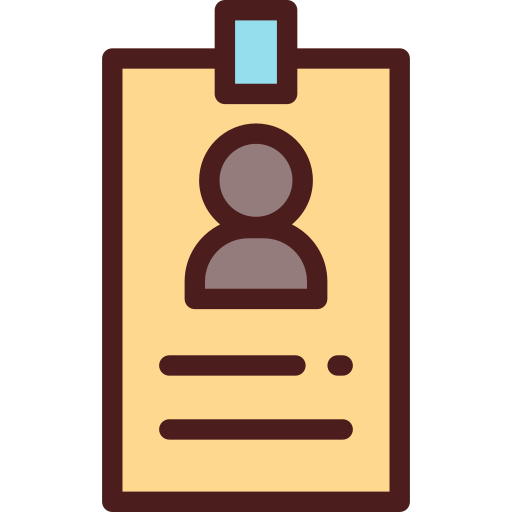 tarjeta de identificación Detailed Rounded Lineal color icono