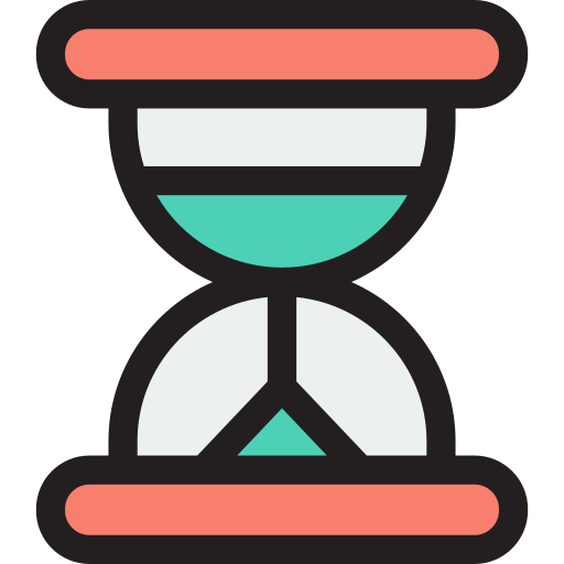 Hourglass Detailed Rounded Lineal color icon