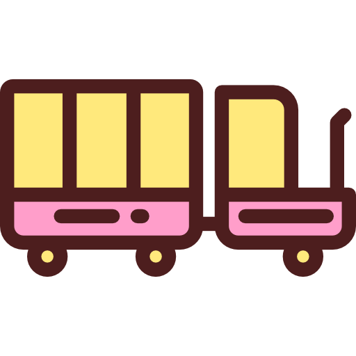 機関車 Detailed Rounded Lineal color icon