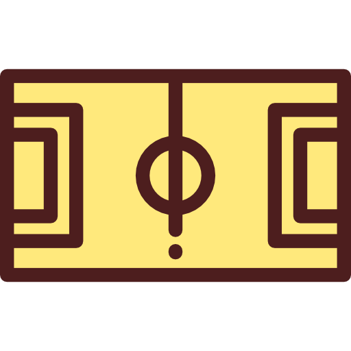 Football field Detailed Rounded Lineal color icon