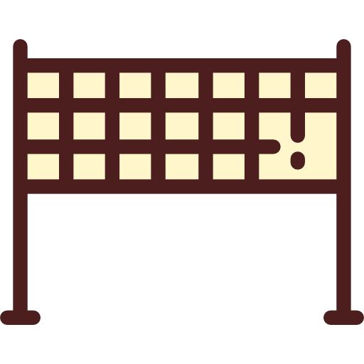 Volleyball net Detailed Rounded Lineal color icon