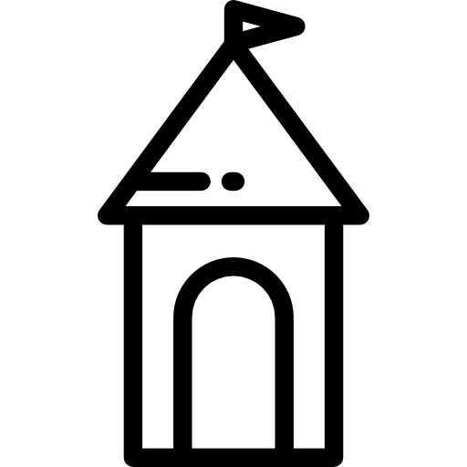 zamek Detailed Rounded Lineal ikona
