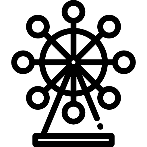 колесо обозрения Detailed Rounded Lineal иконка