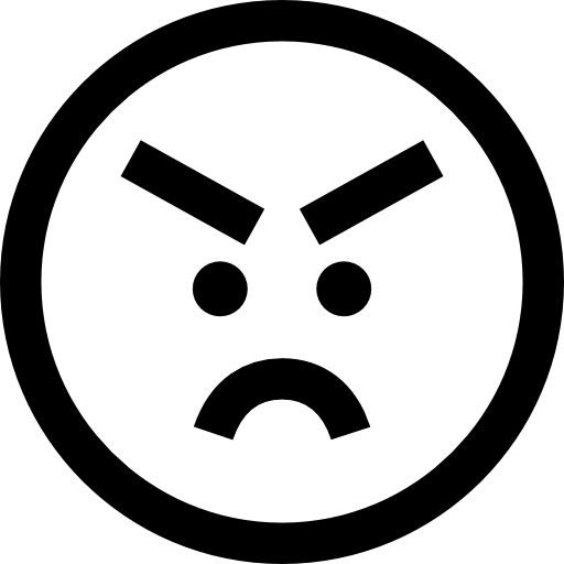 Angry Basic Straight Lineal icon