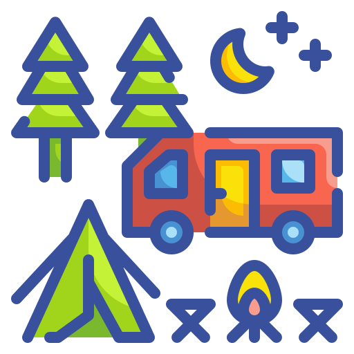camping Wanicon Lineal Color icon