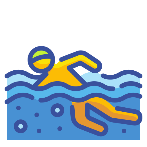 Swimming Wanicon Lineal Color icon