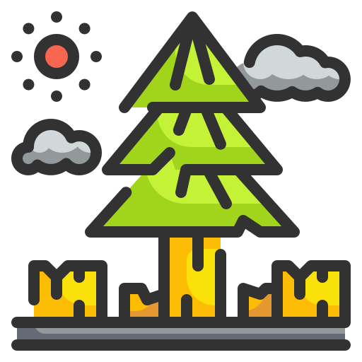 Deforestation Wanicon Lineal Color icon