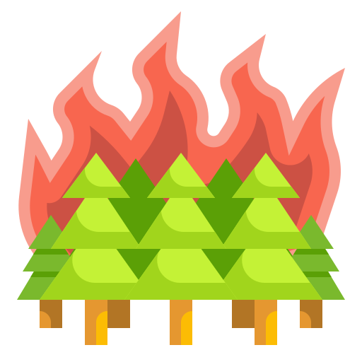Forest fire Wanicon Flat icon