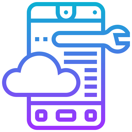 cloud dienstverlening Meticulous Gradient icoon