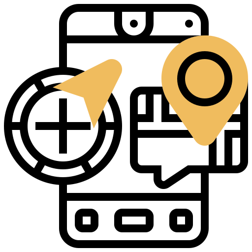 gps 전화 Meticulous Yellow shadow icon
