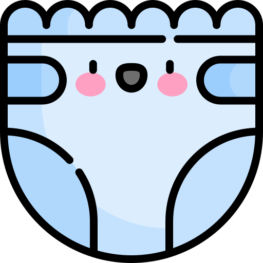 Diaper Kawaii Lineal color icon