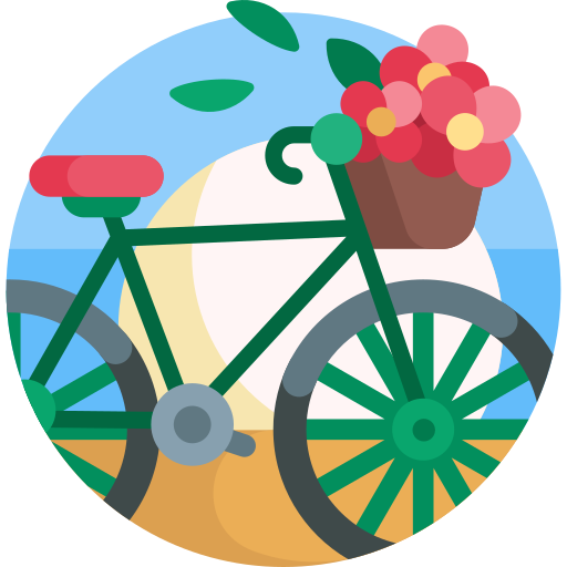 Bicycle Detailed Flat Circular Flat icon