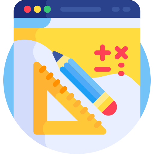 elearning Detailed Flat Circular Flat icona