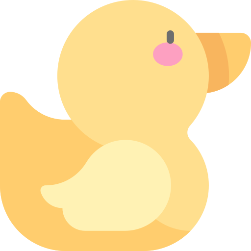 Rubber duck Kawaii Flat icon