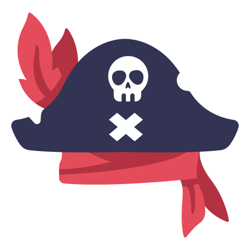 Icono de Sombrero pirata MaxIcons Flat