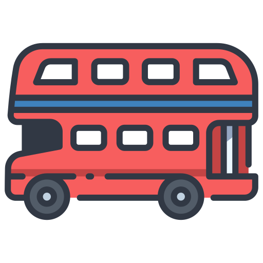 doppeldecker-bus MaxIcons Lineal color icon