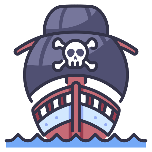 nave pirata MaxIcons Lineal color icona