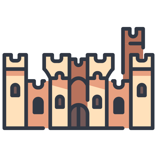 castillo MaxIcons Lineal color icono