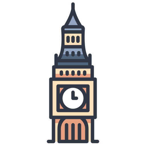 big ben MaxIcons Lineal color icoon