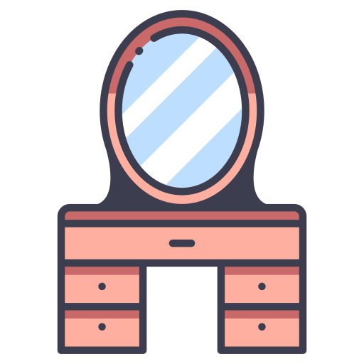 espejo de vanidad MaxIcons Lineal color icono